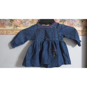 Juicy Couture 3-6 months Denim Long Sleeve Dress